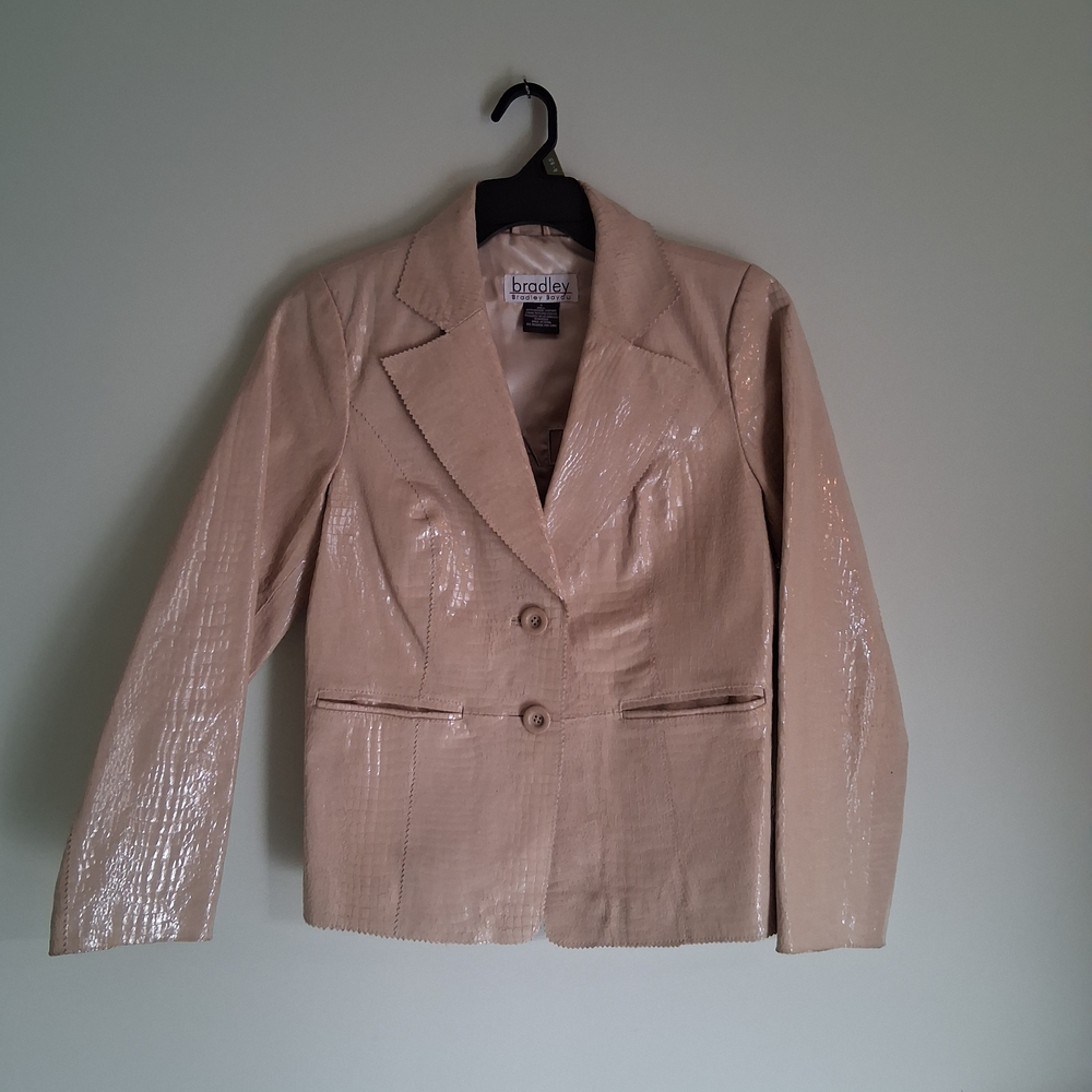 Vintage Geniune Leather Blazer Jacket Small